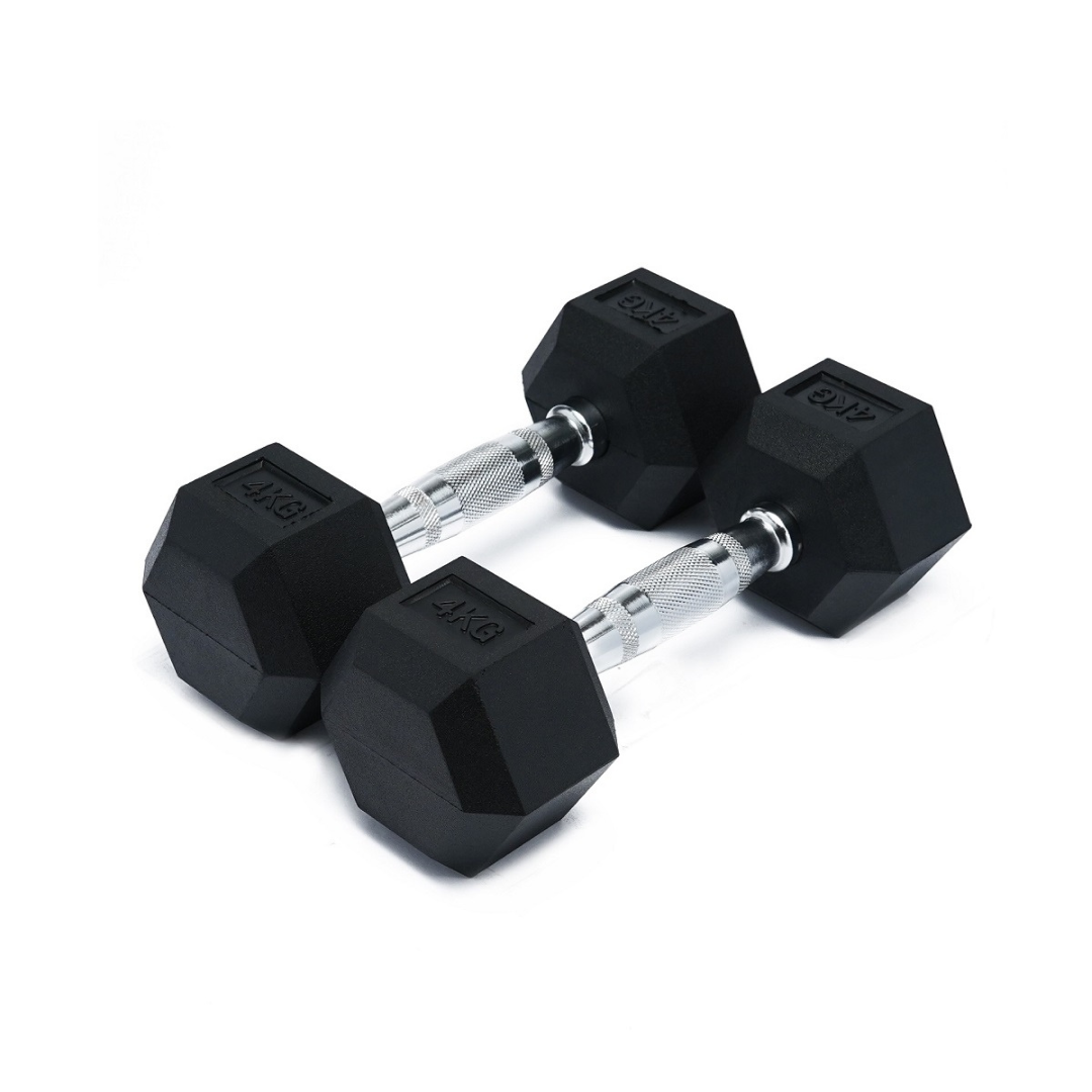 Rubber Hexa Dumbbells